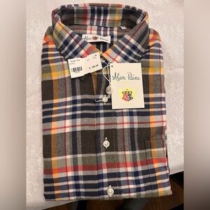 NWT Alan Paine Men's Long Sleeve Button Down Classic Fit Shirt